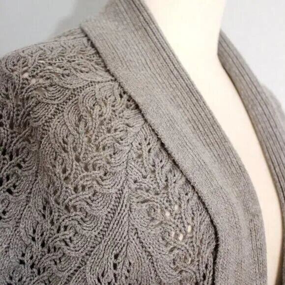 SONOMA KIMONO TEXTURED KNIT OPEN CARDIGAN SWEATER SIZE S - Picture 4 of 10